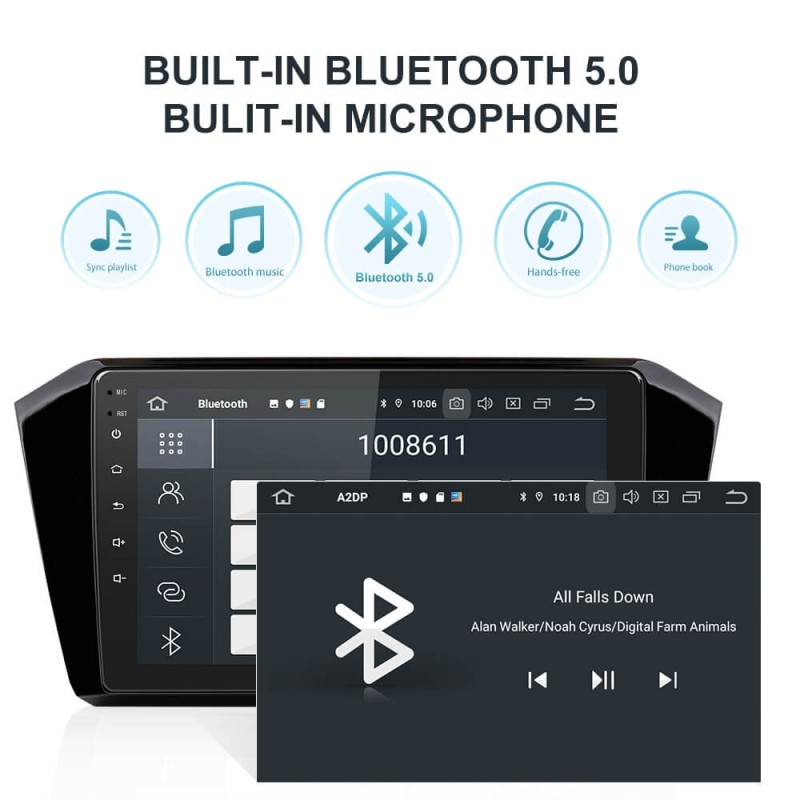 Isudar Voice conrol  Car Multimedia Player 1 Din Android 10 Car Radio For VW/Volkswagen/Passat b8 Magotan 2015 2016-