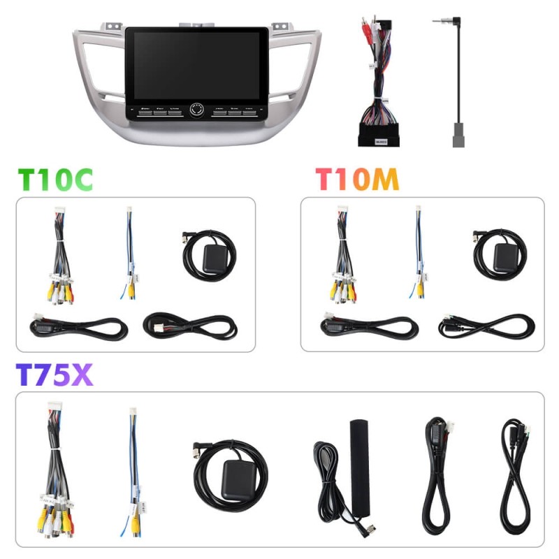 10 inch Android 14 New Design Angle Key 2.0 Touch Screen Car Radio Button Car Stereo For Hyundai/Tucson 3 2015-2018