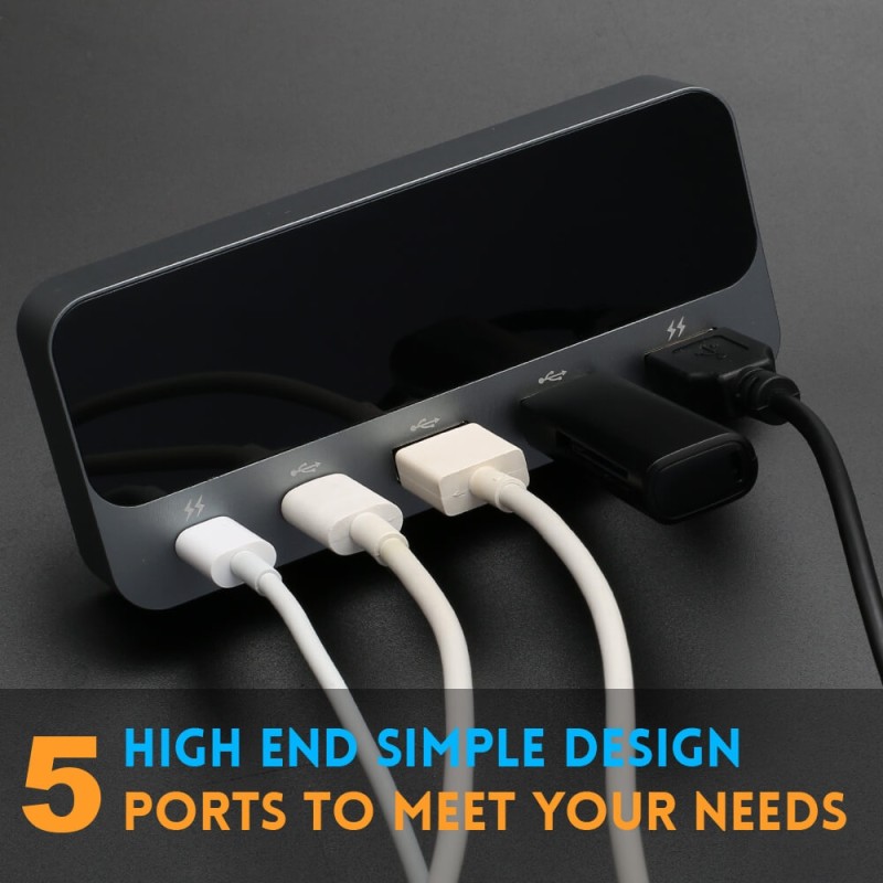 SUDAR USB Docking For Tesla Model Y Model 3 2021 USB HUB Splitter Station Extender Mobile Fast Charging Data Transfer Type-C