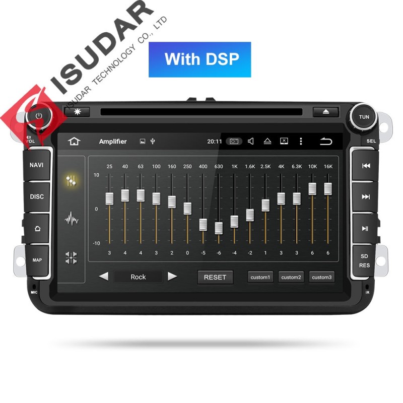 ISUDAR 2 Din Auto radio Android 9 Octa core For Skoda/Seat/Volkswagen/VW/Passat b7/POLO/GOLF