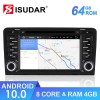 ISUDAR 2 Din Auto radio Android 10 Octa core For Audi A3 8P/A3