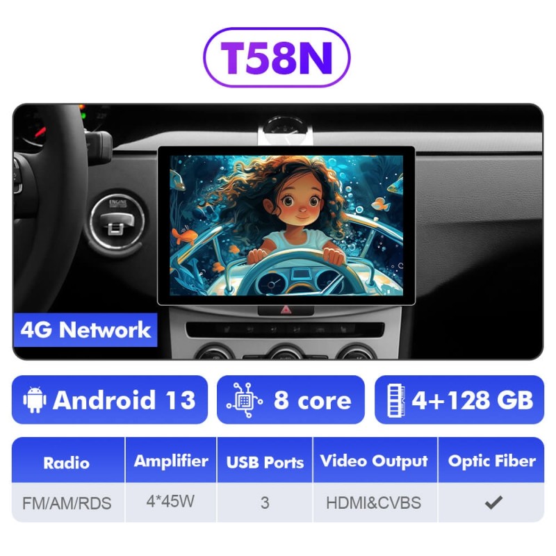 NEW! 11.5” Android 13 For VW Passat B6/B7 Carplay Car Radio with DSP