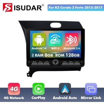 10 inch Android 14 New Design Angle Key 2.0 Touch Screen Car Radio Button Car Radio For Kia K3 Cetrato 3 Forte 2013-2017