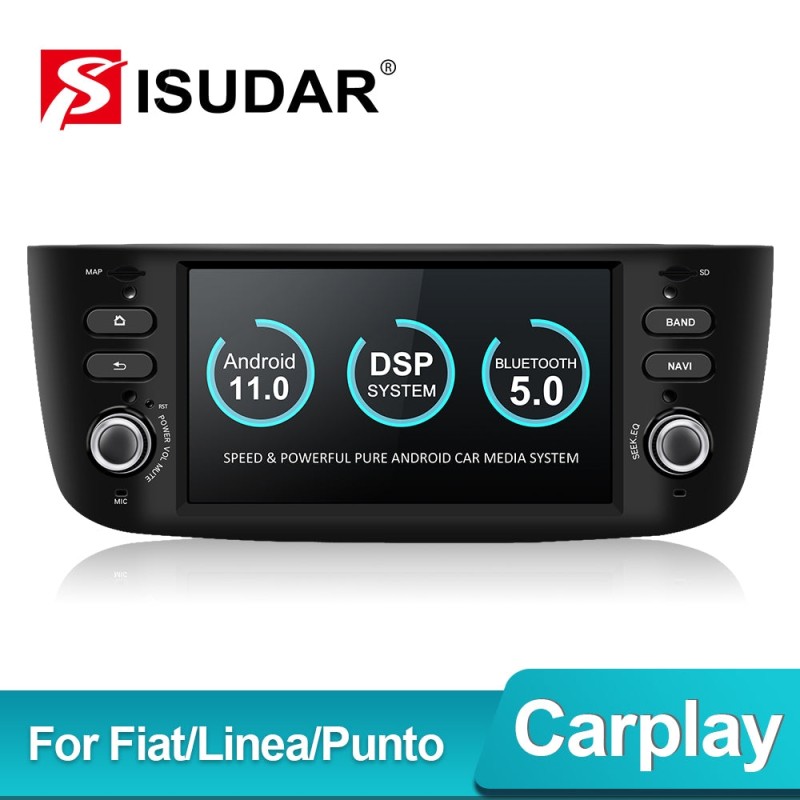 Isudar Voice control Car radio 1 Din Android 10 For Fiat/grande punto evo/Linea/2012-2018