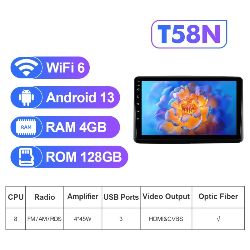 NEW! Android 10-Android 13 QLED Android Auto 9” Car Radio For Honda City 2020-