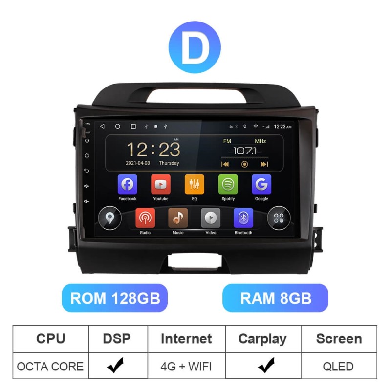ISUDAR T72 Android 10 Auto Radio For KIA Sportage 3 2010 2011 2012 2013-2016