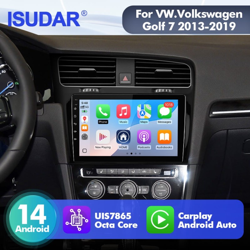 For VW/Volkswagen/Golf 7 2013- T75 Android 14 UIS7865 Car Radio Upgrade From T72