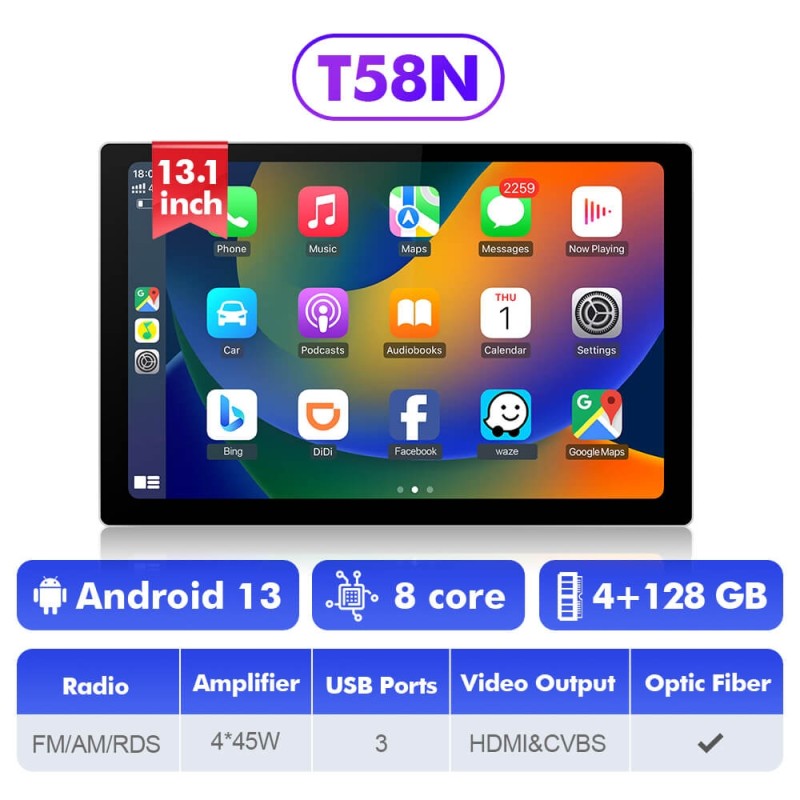 New! Android 13 universal Car Multimedia 11.5 inch 13.1 inch Player Radio Stereo Navigation