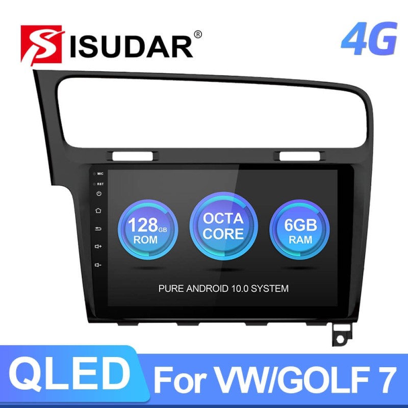 Isudar QLED Android 10 Auto Radio For VW/Volkswagen/Golf 7 2013- wireless carplay