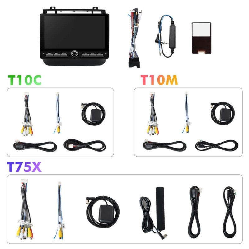 10 inch Android 14 New Design Angle Key 2.0 Touch Screen Car Radio Button Car Stereo For Volkswagen Touareg FL NF 2010 - 2018