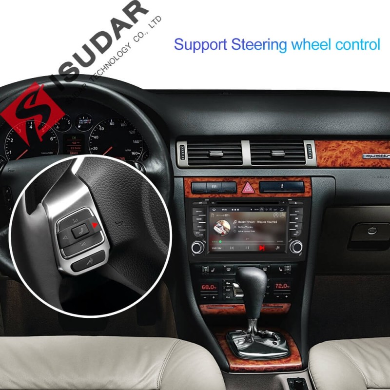 ISUDAR 2 Din Auto radio Android 9 Octa core For Audi/A6/S6/RS6