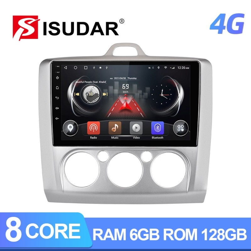 Isudar T72 Android 10 Auto Radio For Ford S-Max/Focus/mondeo/C Max