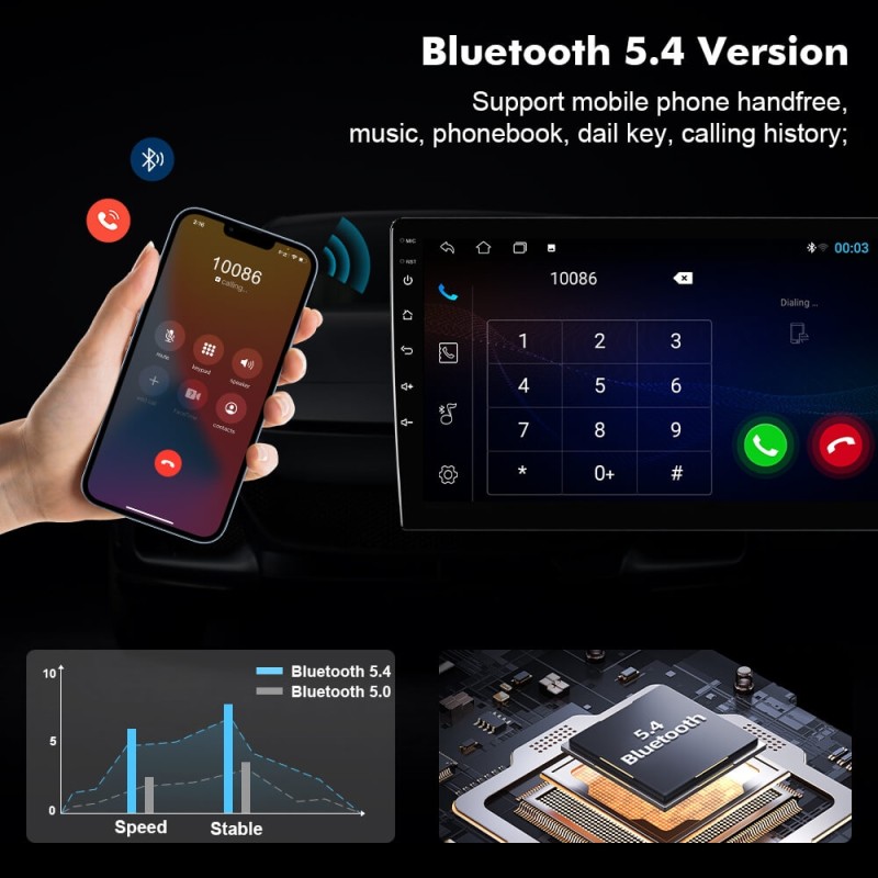 NEW! Android 10-Android 13 QLED Android Auto 10” Car Radio For Honda/Accord 7 2003-2007 With Carplay and Android Auto