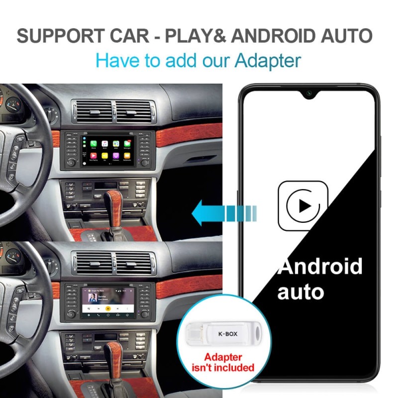 Isudar PX6 Android 11 Hexa Core 1 Din Auto Radio For BMW 5 E39/E53/X5