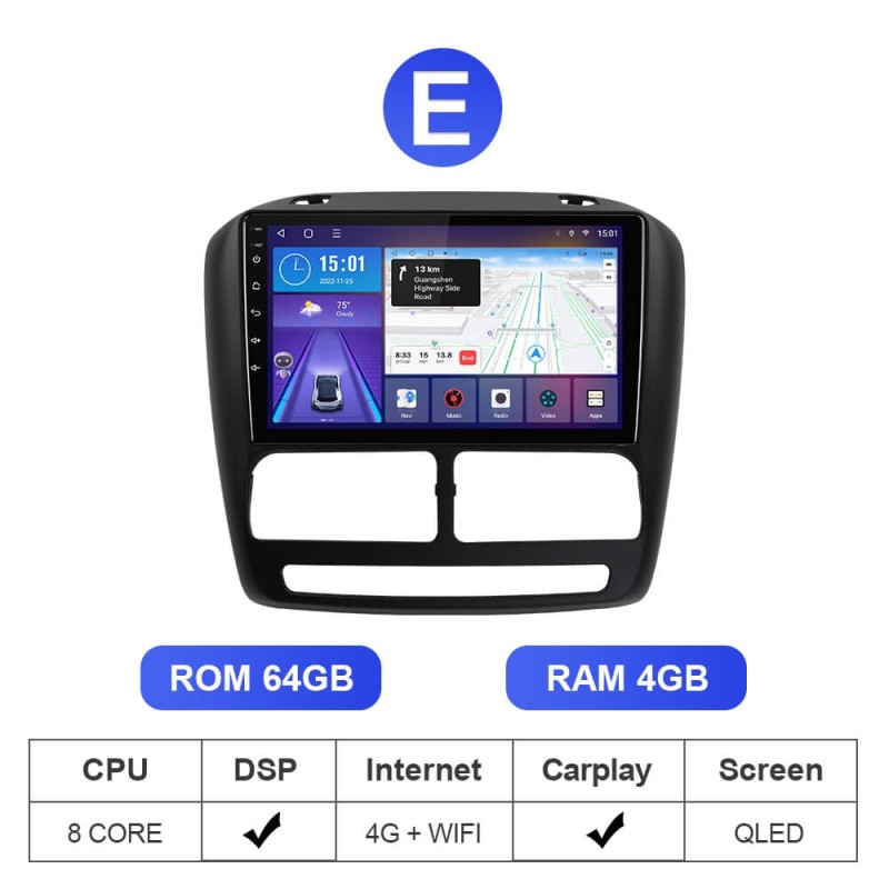T72 8 Core Carplay Android Auto Radio For Fiat Doblo 2010-2015 Combo 2011-2018