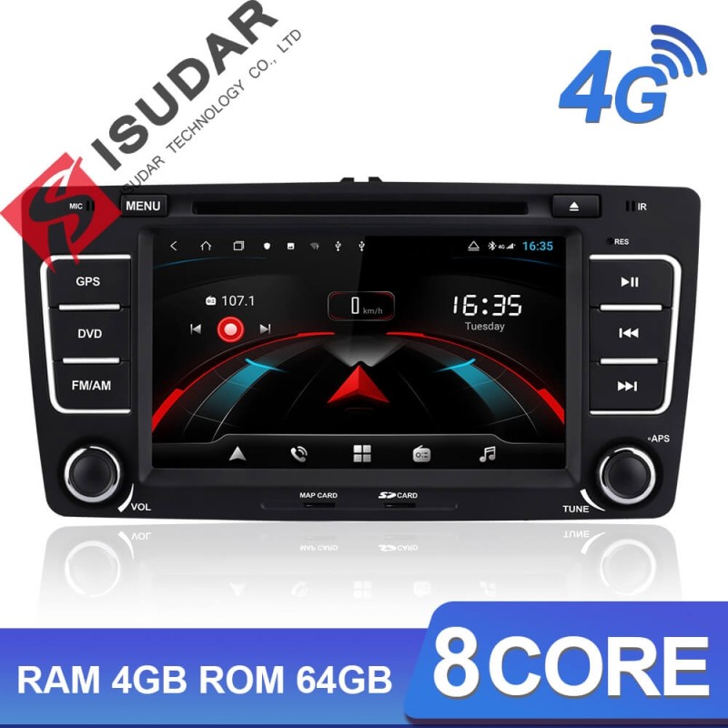 ISUDAR H53 2 Din Android Car Radio For SKODA/Yeti/Octavia 2009-2012