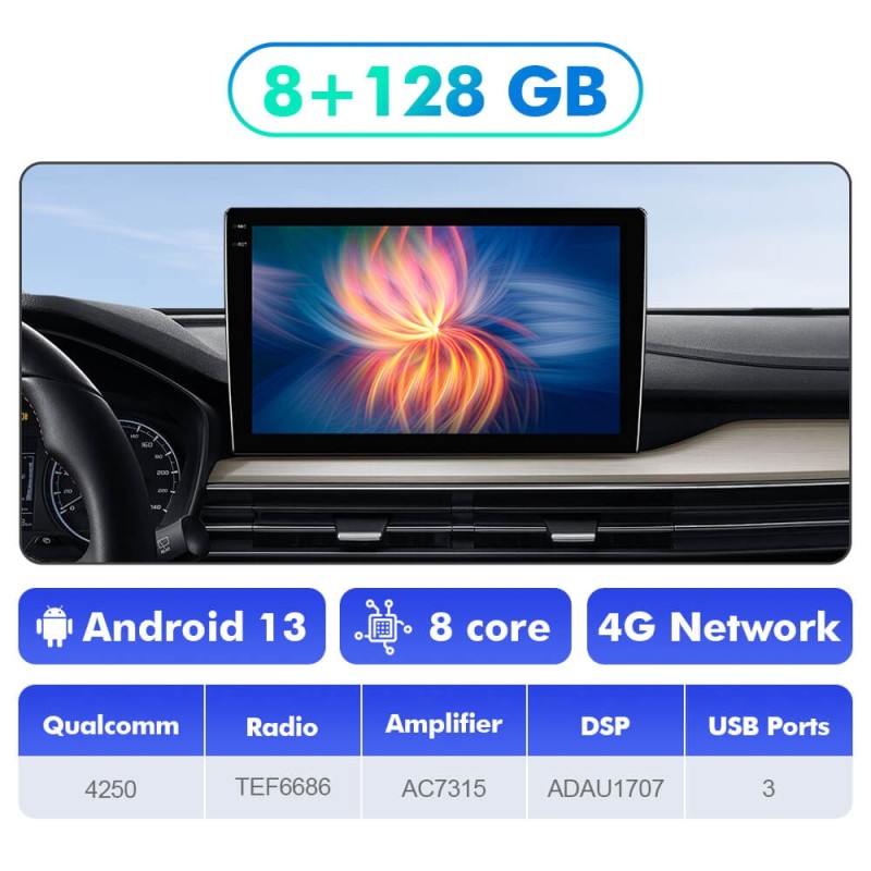 Q6 Qualcomm Android 13 For Honda Civic 2012-2015 9" screen music car radio DSP ADAU