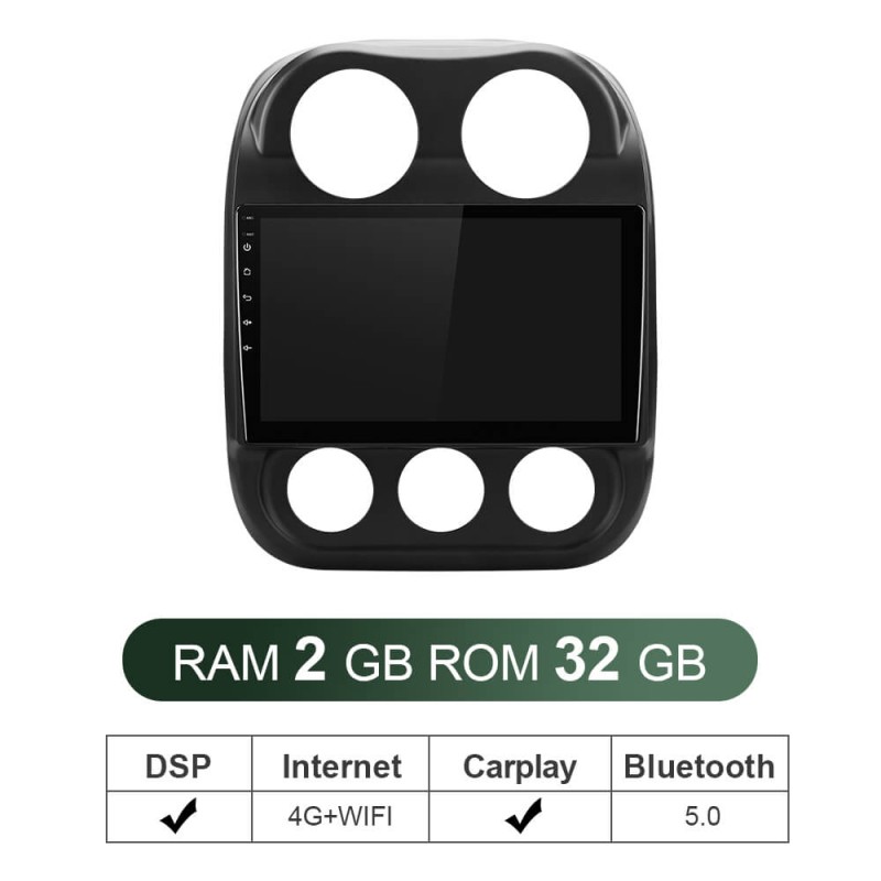 ISUDAR V57S 2 Din Android 10 Car Radio For Jeep Compass 1 MK 2009-2015