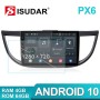 Isudar Voice control PX6 Android 10 Car Multimedia Auto Radio For Honda/CRV/CR-V 2012-2016