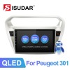 Isudar QLED 6+128G Car Radio For Citroen/Elysee/Peugeot 301 2013 2014-