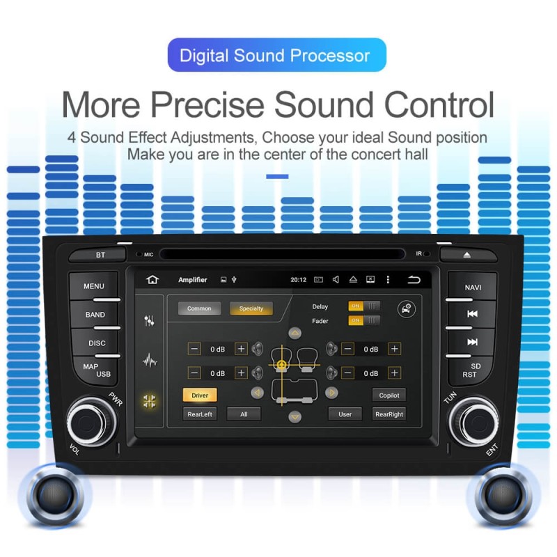 ISUDAR 2 Din Auto radio Android 9 Octa core For Audi/A6/S6/RS6