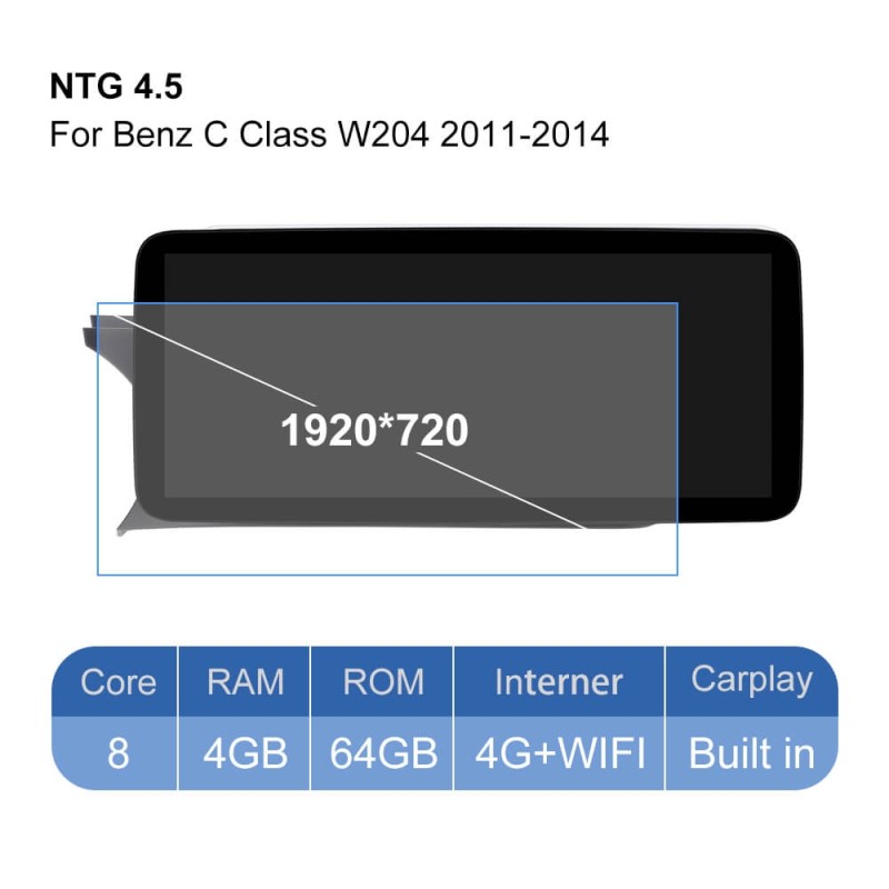 Isudar Car Autoradio Navigation Cassette GPS 4G for Mercedes Benz C Class W204 S204 2011-2013