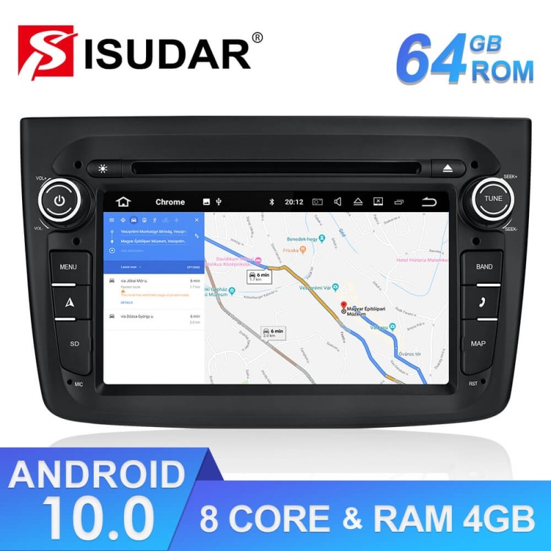ISUDAR 1 Din Auto Radio Android 10 Octa core For Alfa Romeo Mito 2008-