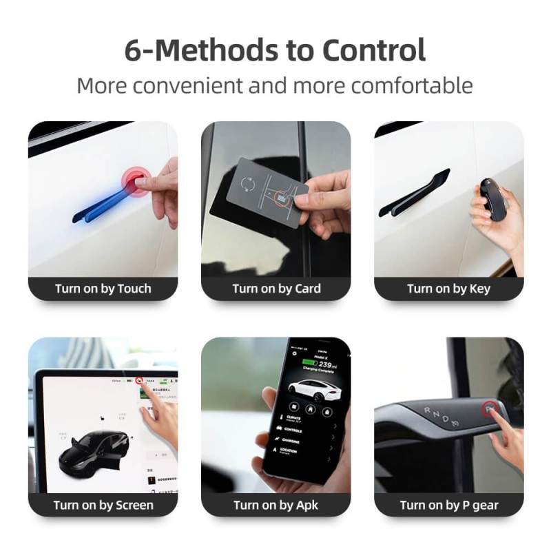 Smart Electric Door Handle for Tesla Model 3 Model Y Outside Exterior Automatically Door knobs Accessories Open Welcome Light