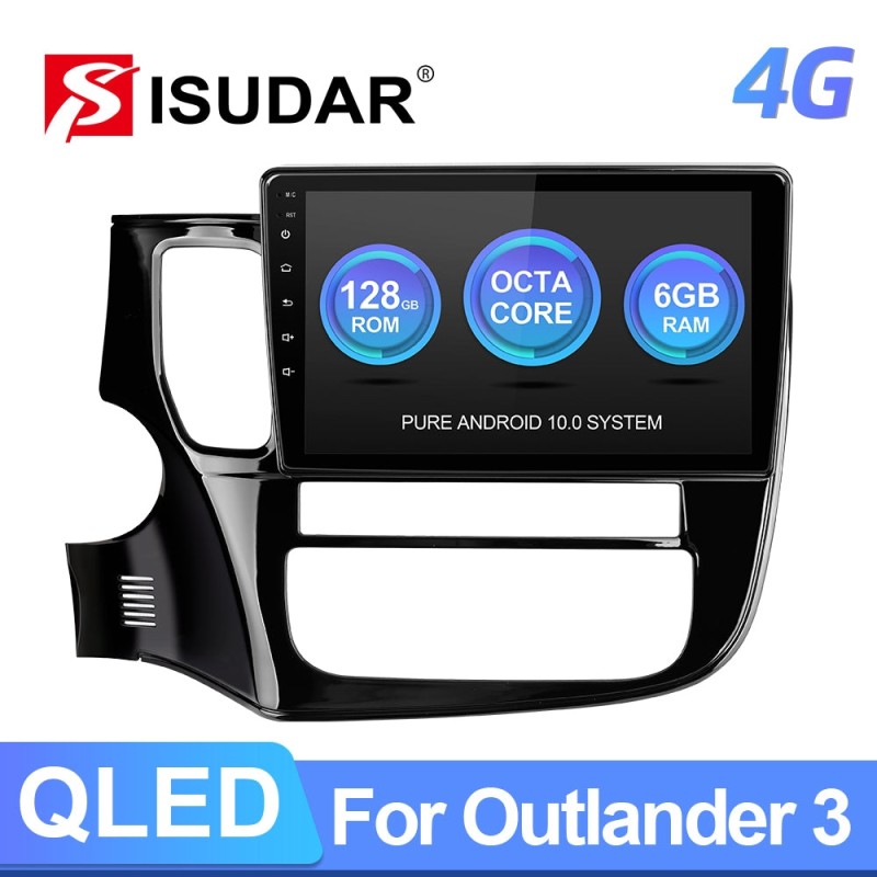 Isudar Octa core RAM 6GB ROM 4G Auto Radio For Mitsubishi Outlander 3 2012-2018