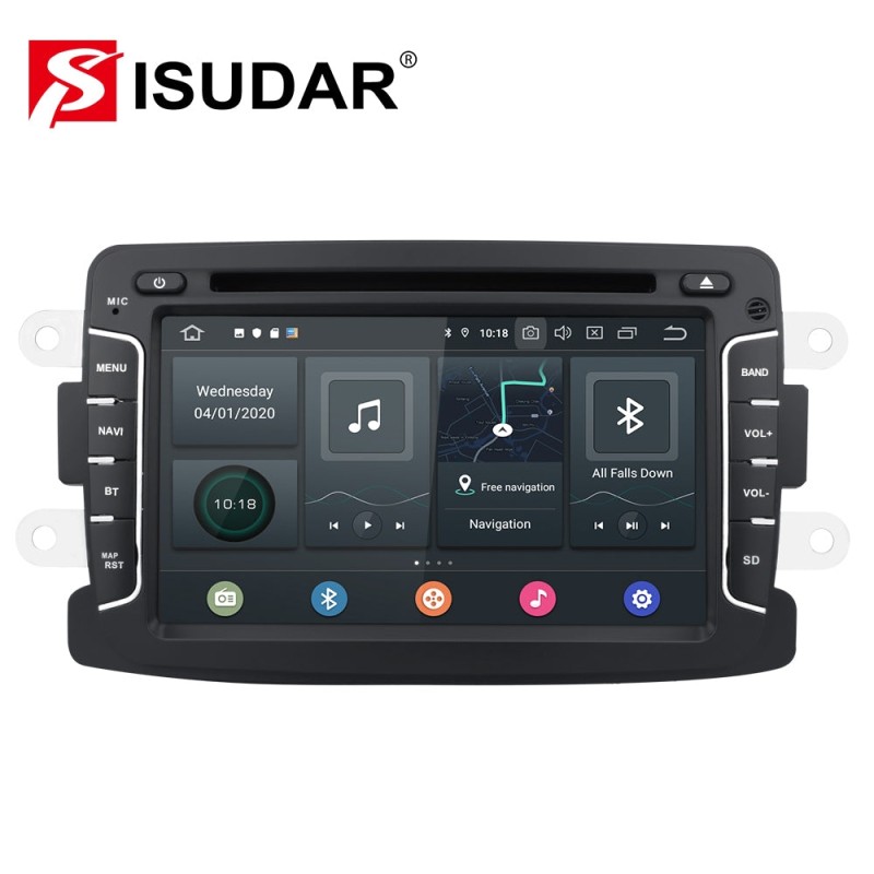 ISUDAR 1 Din Octa core Auto radio Android 10 For Dacia/Sandero/Duster/Renault