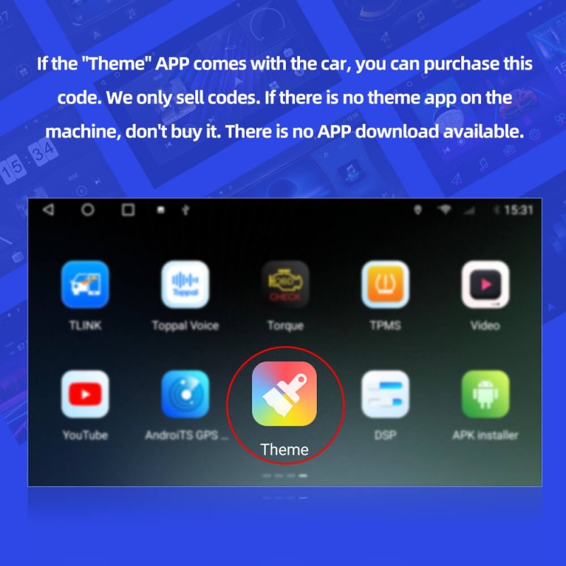 ISUDAR Topway Activation Code for Online Theme- Car AGAMA Style Launcher