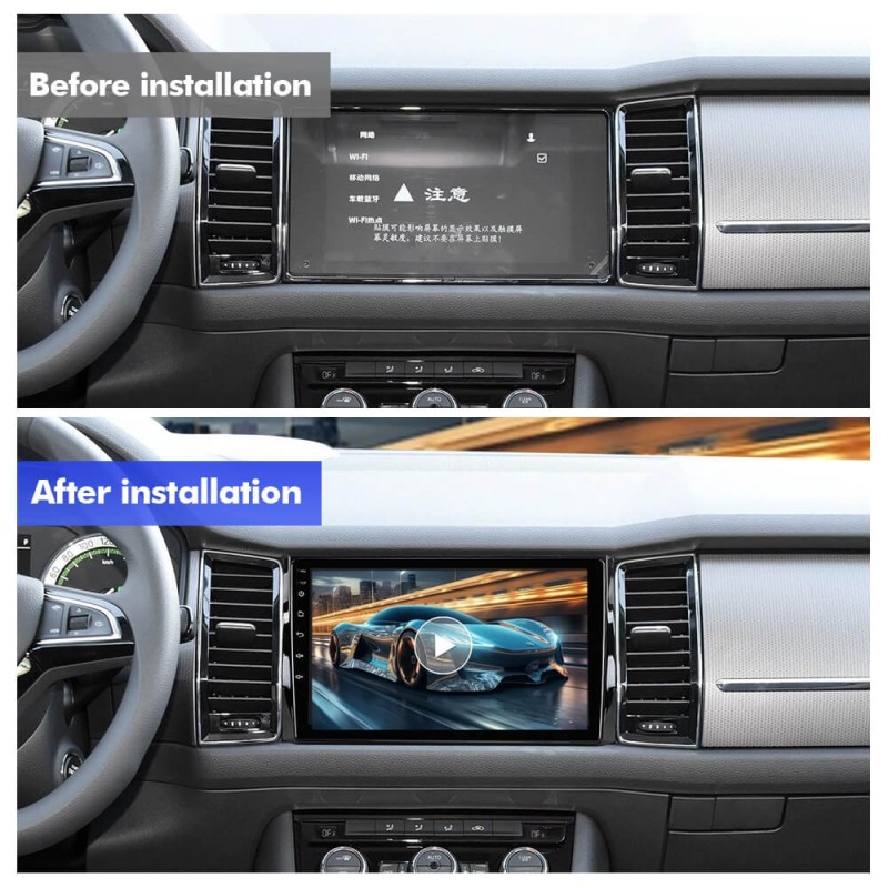 For Skoda Kodiaq 2017-2021 T75 Upgrade from T72 Android 14 UIS7865 Car Radio