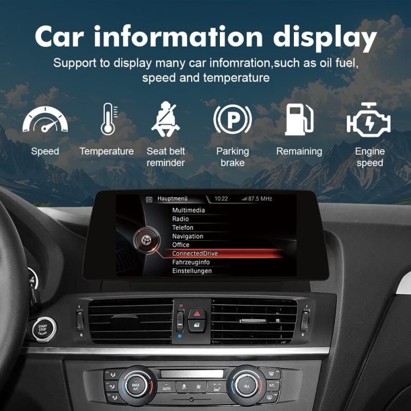 ISUDAR 10.33"Android 13 Car radio For BMW X3/F25 X4/F26 CIC NBT