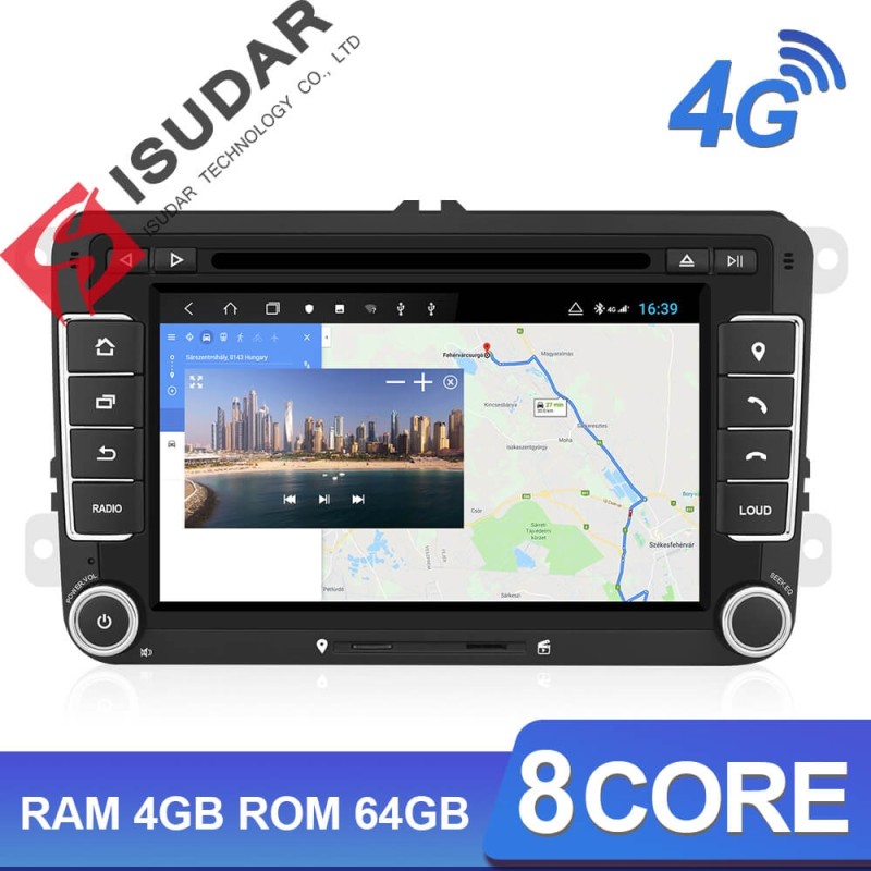 ISUDAR H53 2 Din Android Car Radio For VW/Octavia/Seat/Leon