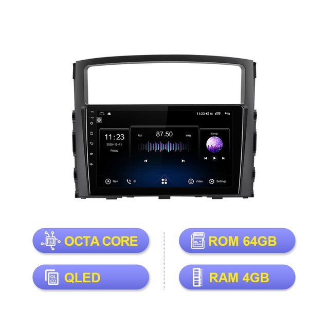 ISUDAR Carplay GPS Android 10 Car Radio For Mitsubishi/Pajero 2006-2014