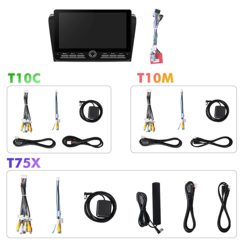 10 inch Android 14 New Design Angle Key 2.0 Touch Screen Car Radio Button Car Stereo For Mazda 3 2004-2009