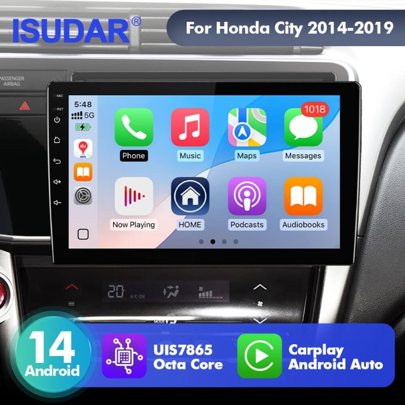 For Honda City 2014-2019 Upgrade from T72 - T75 Android 14 UIS7865 Car Radio