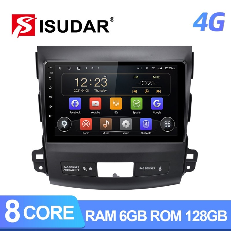 128G Carplay Car Radio For OUTLANDER MITSUBISHI 2007 2008 2009 -2012