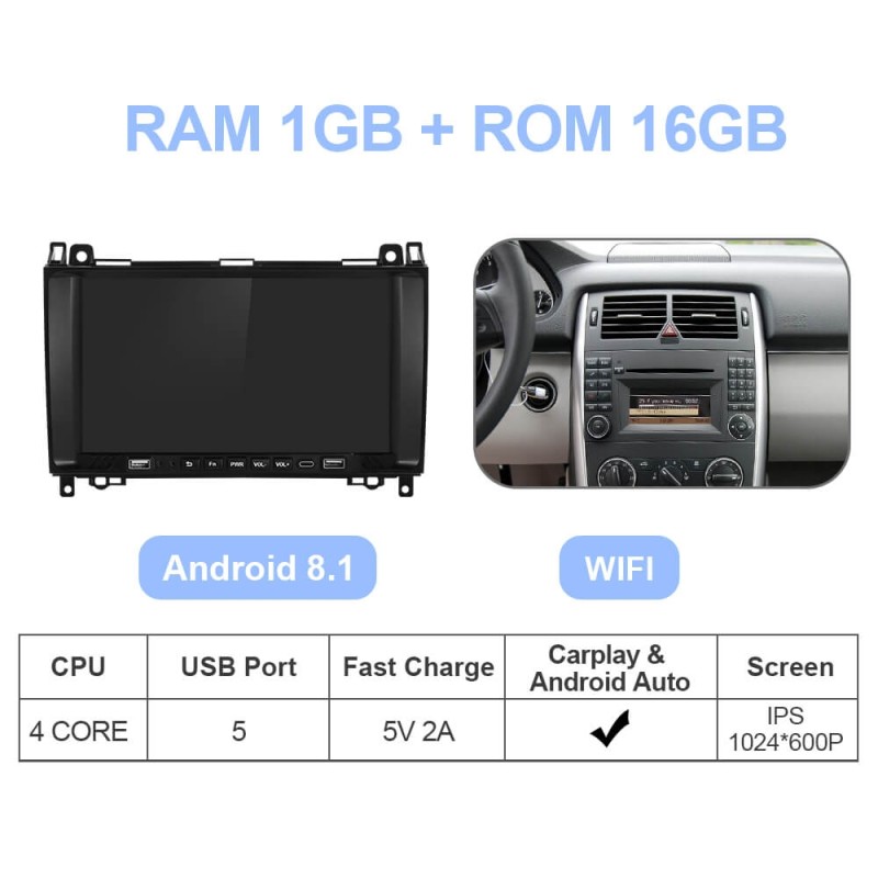 Clearance Sale！ISUDAR Android 10 QLED Full screen Car Radio For Mercedes/Benz/Sprinter/B200/B-class/W245/B170/W169