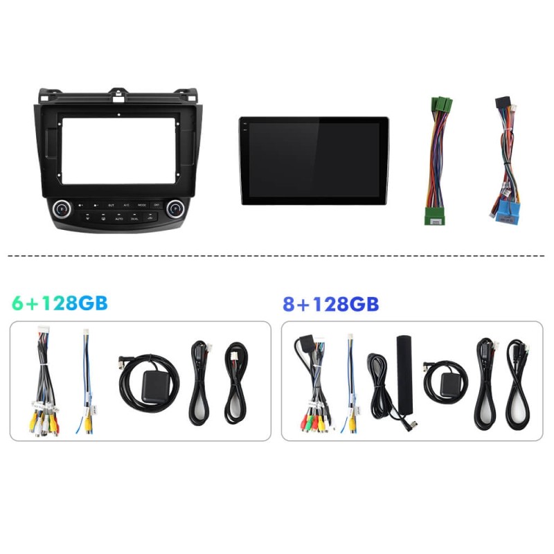 For Honda Accord 7 2003-2007 Q6 Qualcomm Android 13 10.1" screen music car radio DSP ADAU