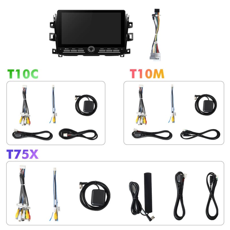 10 inch Android 14 New Design Angle Key 2.0 Touch Screen Car Radio Button Car Stereo For Nissan Navara Npx00 2015-2017