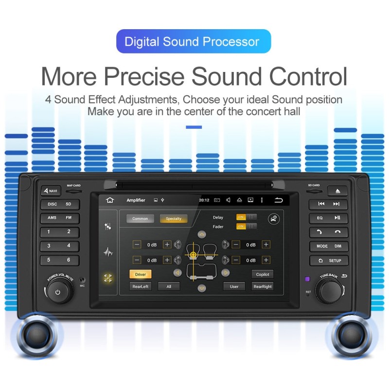 ISUDAR Auto radio Android 9 Octa core For BMW/E39/X5/E53