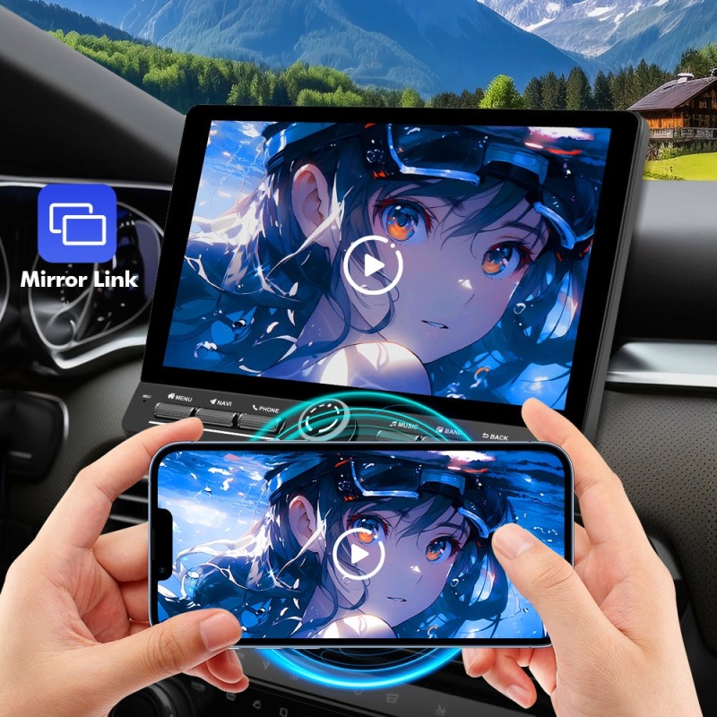 10 inch Android 14 New Design Angle Key 2.0 Touch Screen Car Radio Button Car Stereo For Mazda 6 2 3 GH