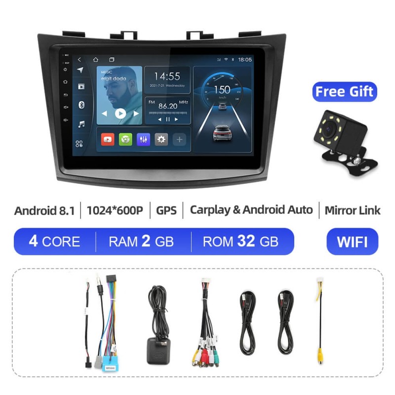ISUDAR Stereo Android IPS For Suzuki Swift 2010-2017