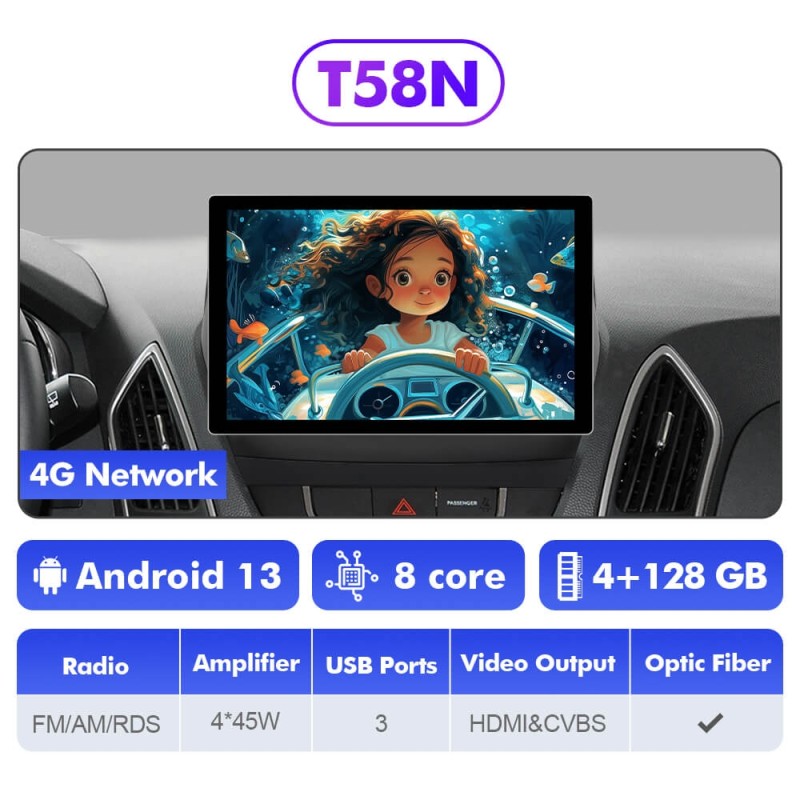 NEW! 11.5” Android 13 For Hyundai Tucson 2 IX35 2009-2015 Car Radio HDMI Video Output