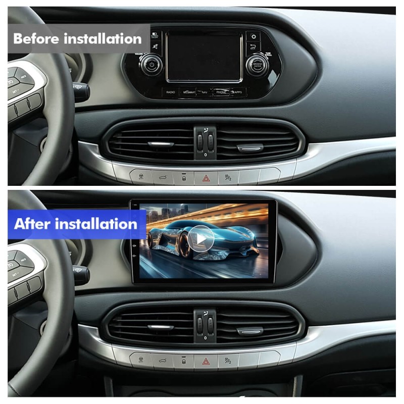 Upgrade from T72 - T75 series Android 14 UIS7865 Car Radio For Fiat Egea Tipo 2015-2018 with 9" Screen