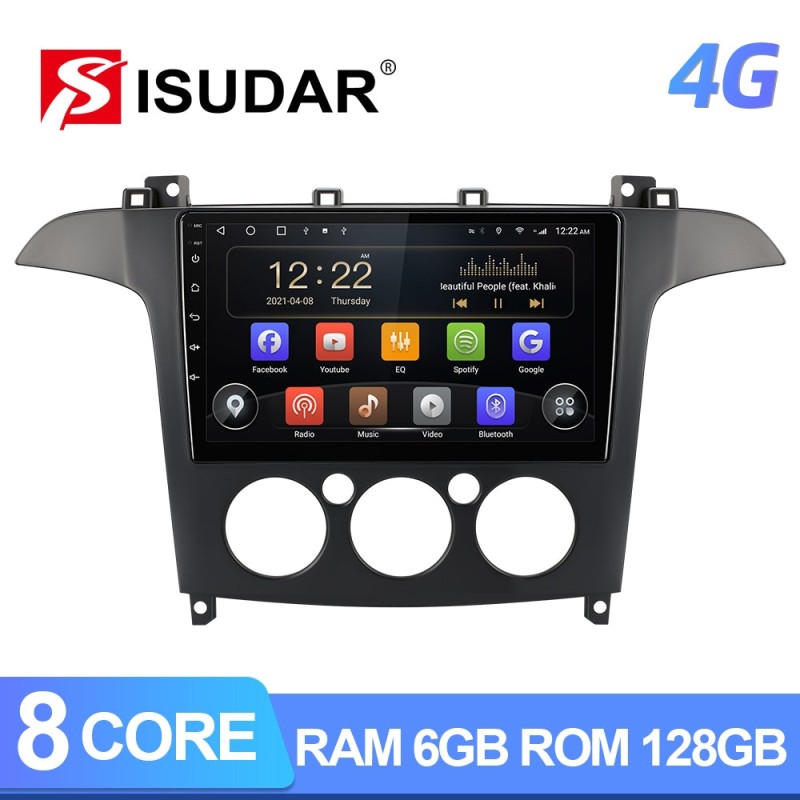 Isudar 8 core RAM 6G Carplay Auto radio For Ford S-Max S Max 2006-2015 GPS Navigation Multimedia