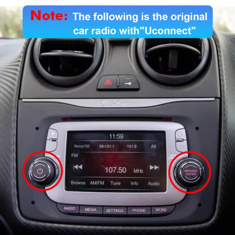 10 inch Android 14 New Design Angle Key 2.0 Touch Screen Car Radio Button Car Stereo For Fiat Alfa Romeo Mito 2008-