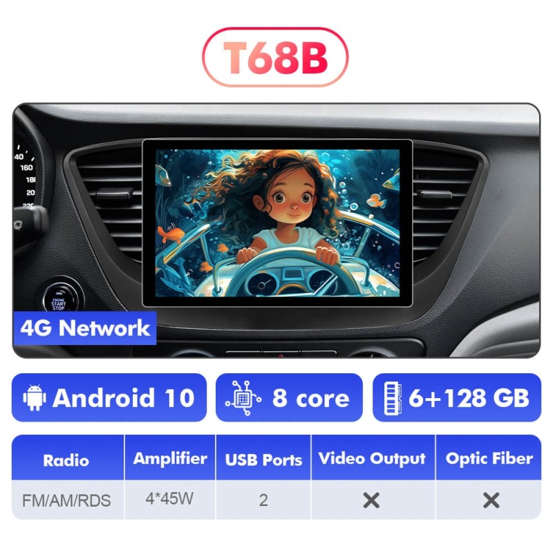 NEW! 11.5” Android 13 For Hyundai Solaris 2 2017-2020 Car Radio Carplay Wifi 6