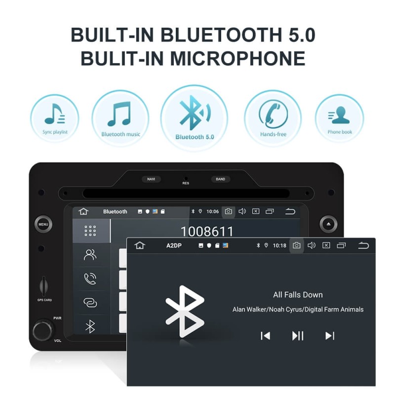 Isudar PX6 Voice control 1 Din Android 10 Auto Radio For Alfa 159